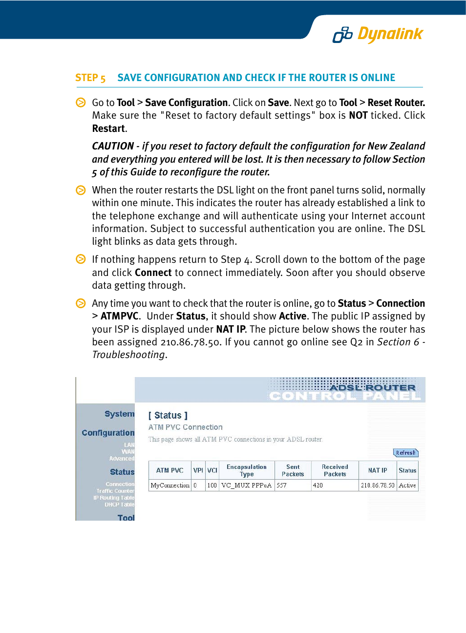 Dynalink RTA210 User Manual | Page 8 / 14