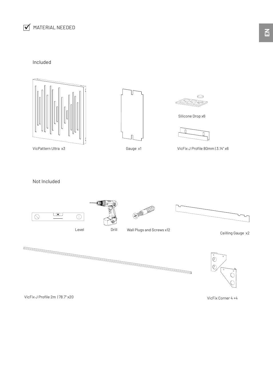 Vicoustic VicPattern Ultra Lily (Metallic Gold, 3-Pack) User Manual | Page 3 / 8