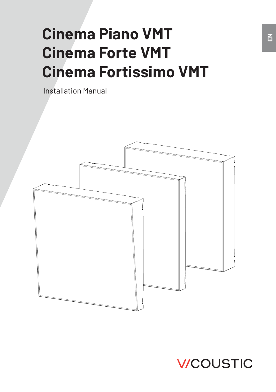 Vicoustic Cinema Piano VMT Acoustic Panel (Gray, Concrete 1, 2-Pack) User Manual | 8 pages