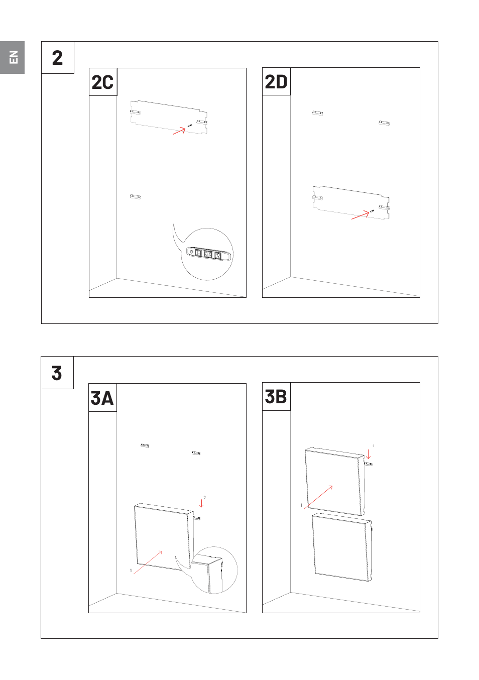 3b 2d 2c | Vicoustic Cinema Piano VMT Acoustic Panel (Gray, Concrete 1, 2-Pack) User Manual | Page 6 / 8