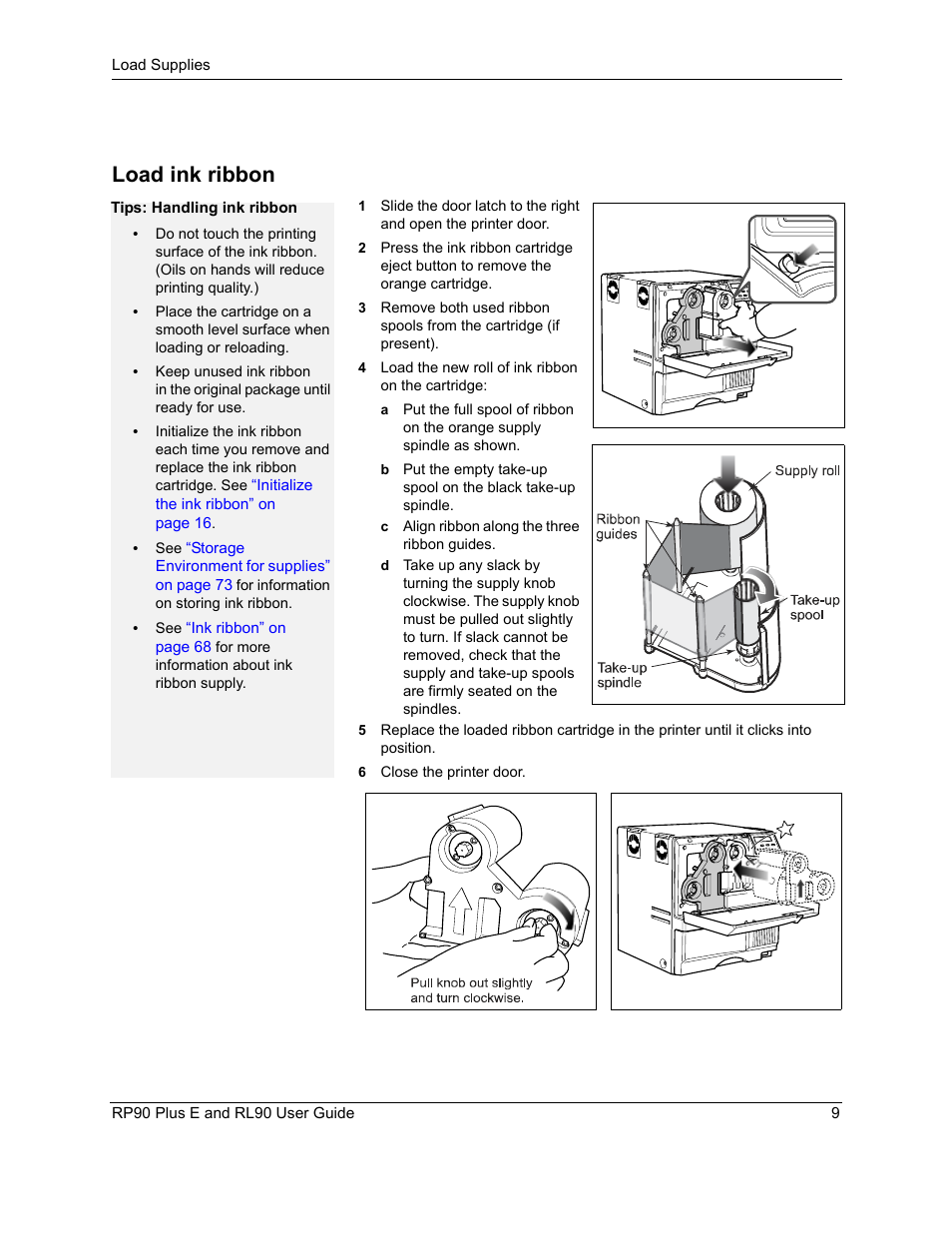 Load ink ribbon | Datacard Group RL90 User Manual | Page 15 / 89