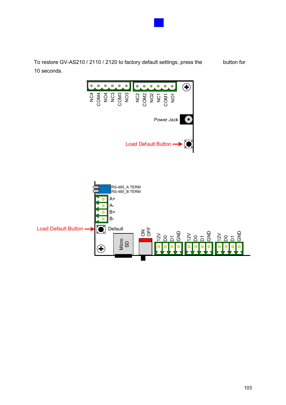 3 restoring factory defaults | GeoVision GV-AS2120 IP Control Panel User Manual | Page 105 / 230