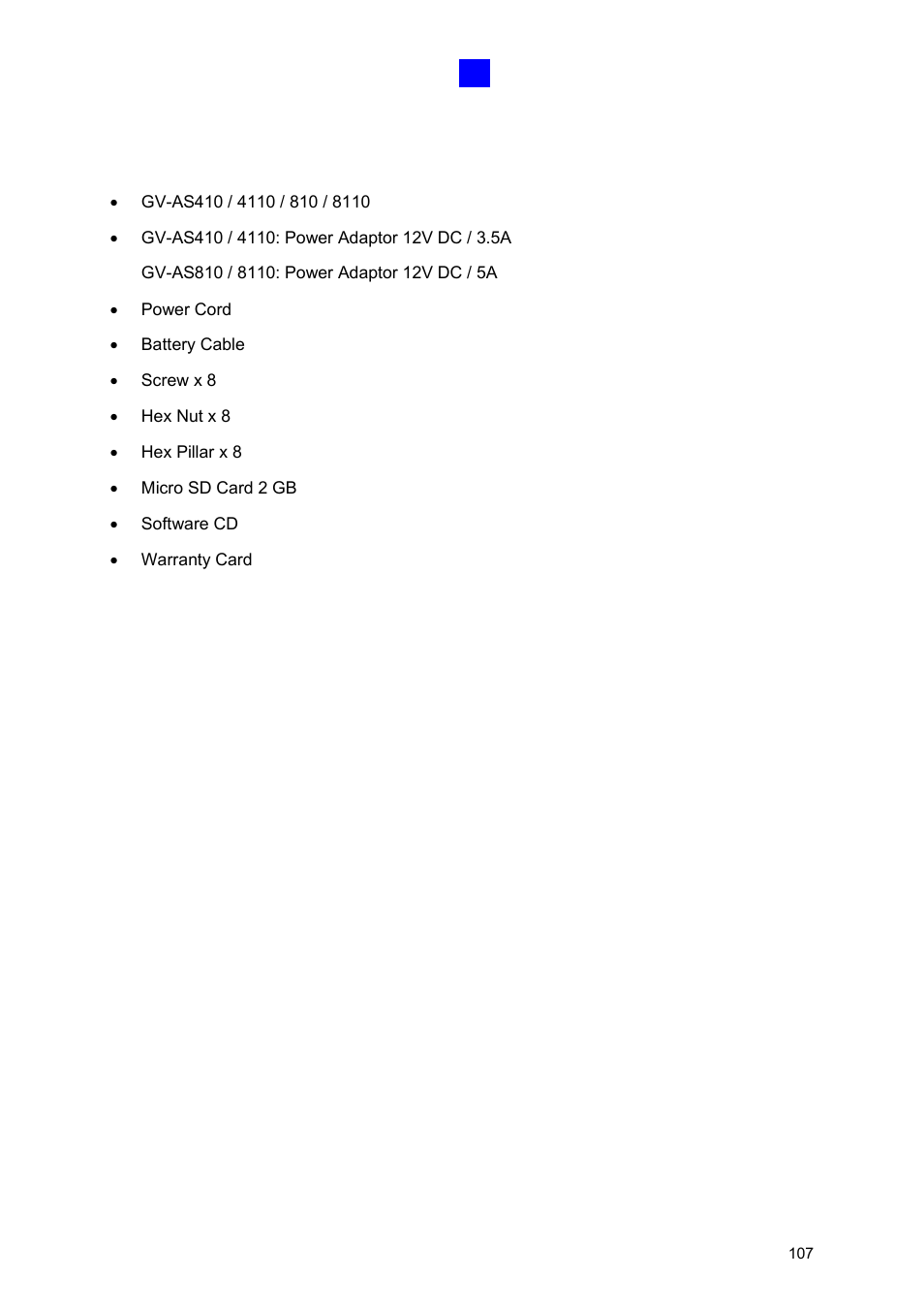 2 packing list | GeoVision GV-AS2120 IP Control Panel User Manual | Page 109 / 230