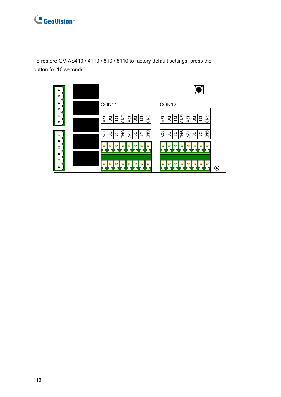 3 restoring factory defaults, Load default button | GeoVision GV-AS2120 IP Control Panel User Manual | Page 120 / 230