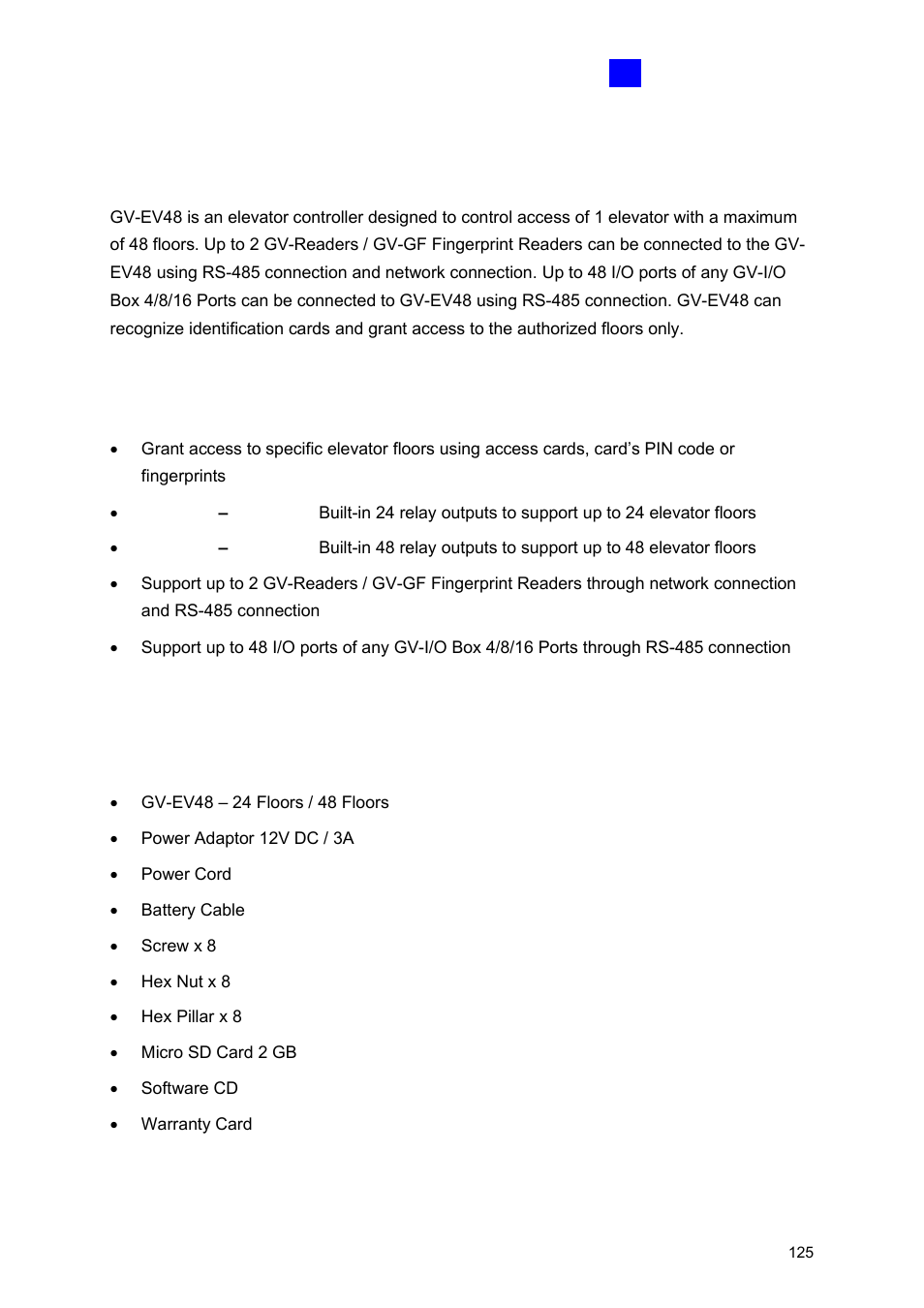 1 introduction, 1 main features, 2 packing list | GeoVision GV-AS2120 IP Control Panel User Manual | Page 127 / 230