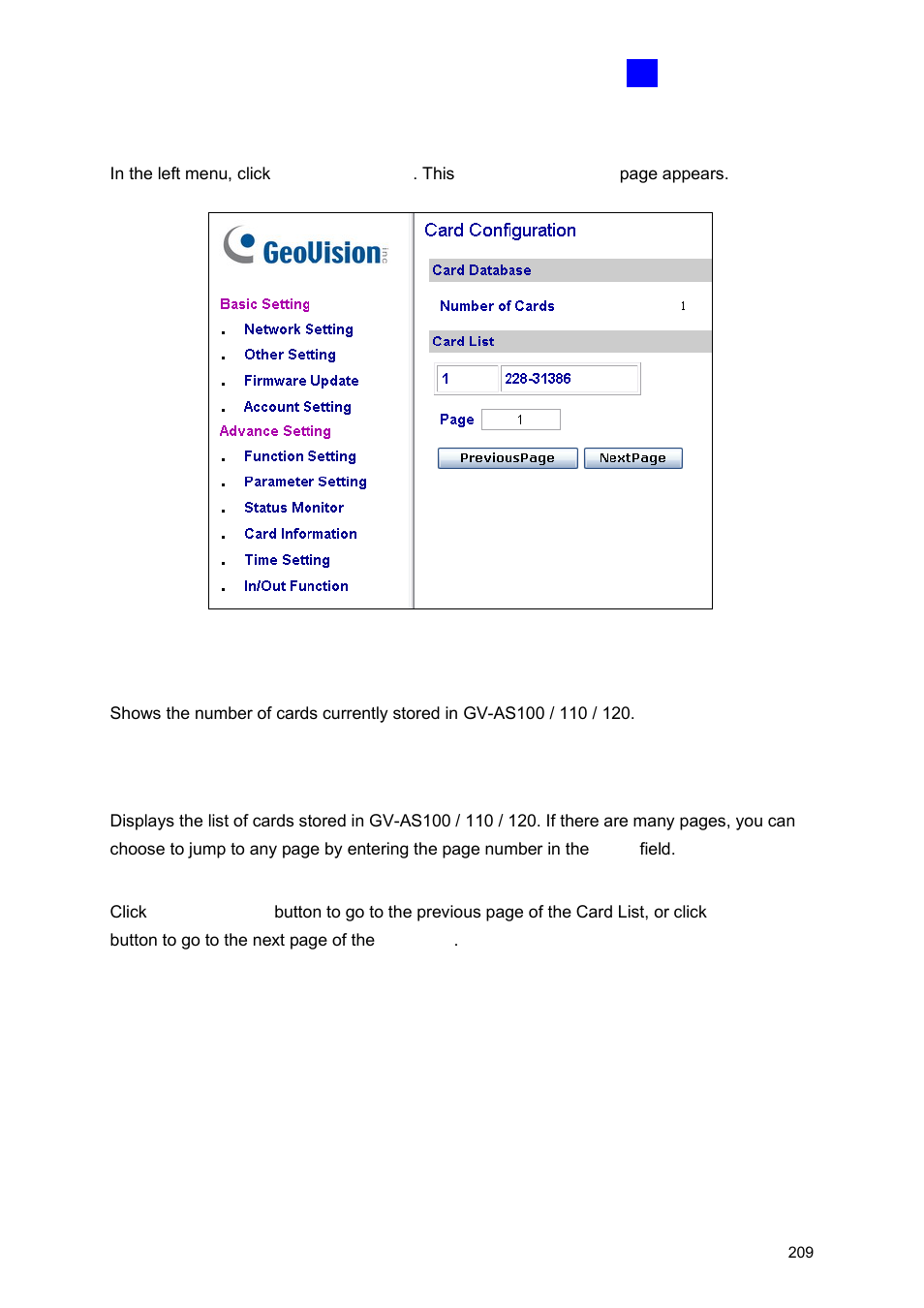 D card information | GeoVision GV-AS2120 IP Control Panel User Manual | Page 211 / 230