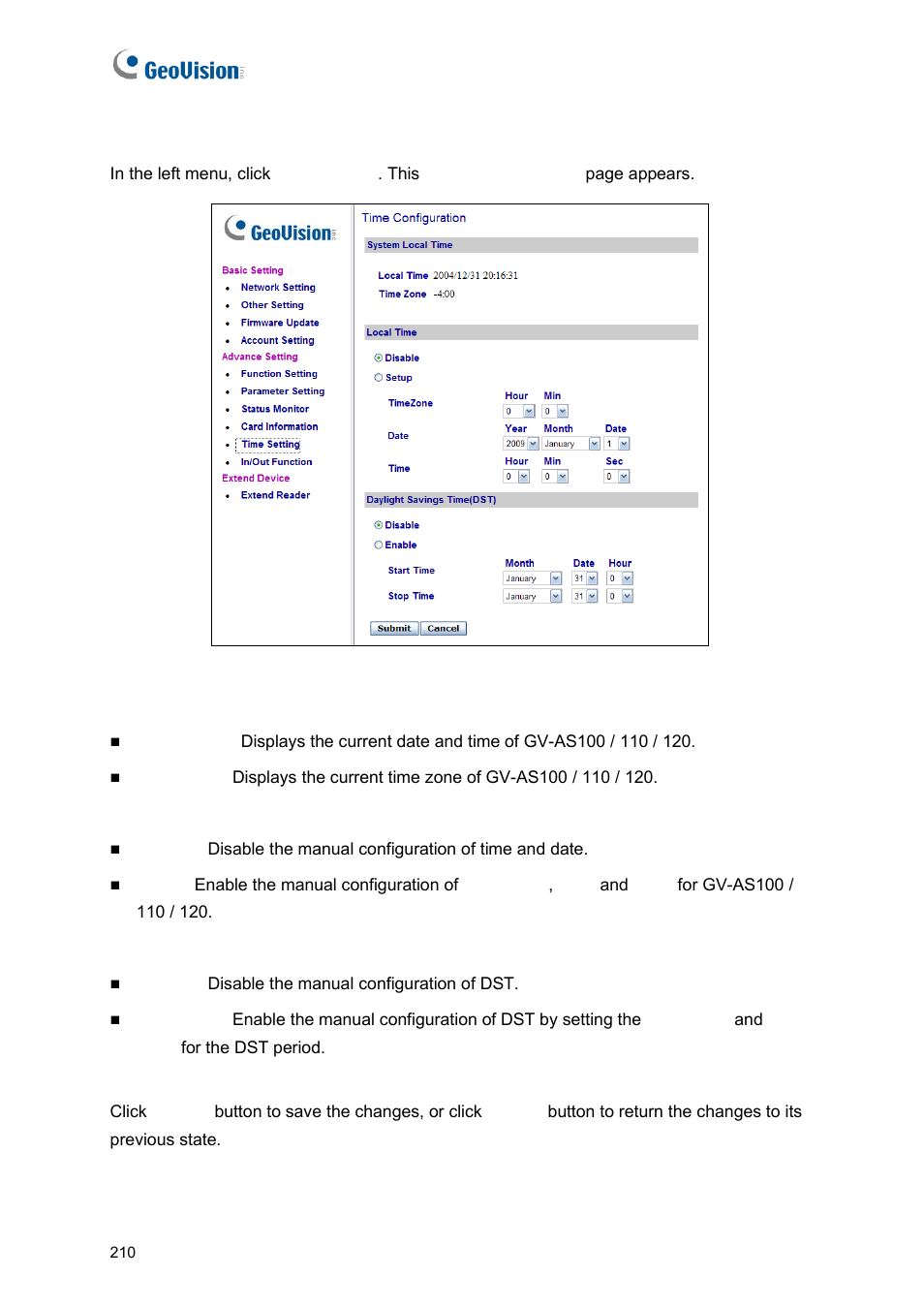 E time setting | GeoVision GV-AS2120 IP Control Panel User Manual | Page 212 / 230