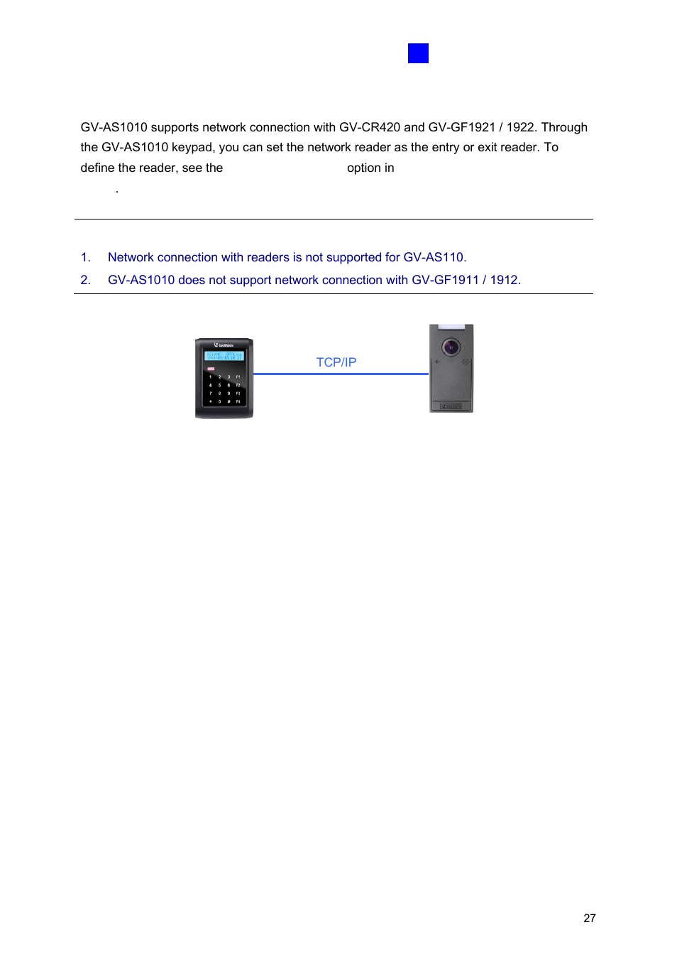 C network readers (gv-as1010 only) | GeoVision GV-AS2120 IP Control Panel User Manual | Page 29 / 230