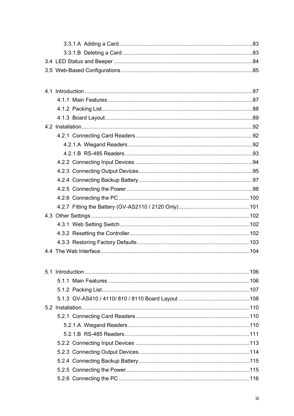 GeoVision GV-AS2120 IP Control Panel User Manual | Page 5 / 230