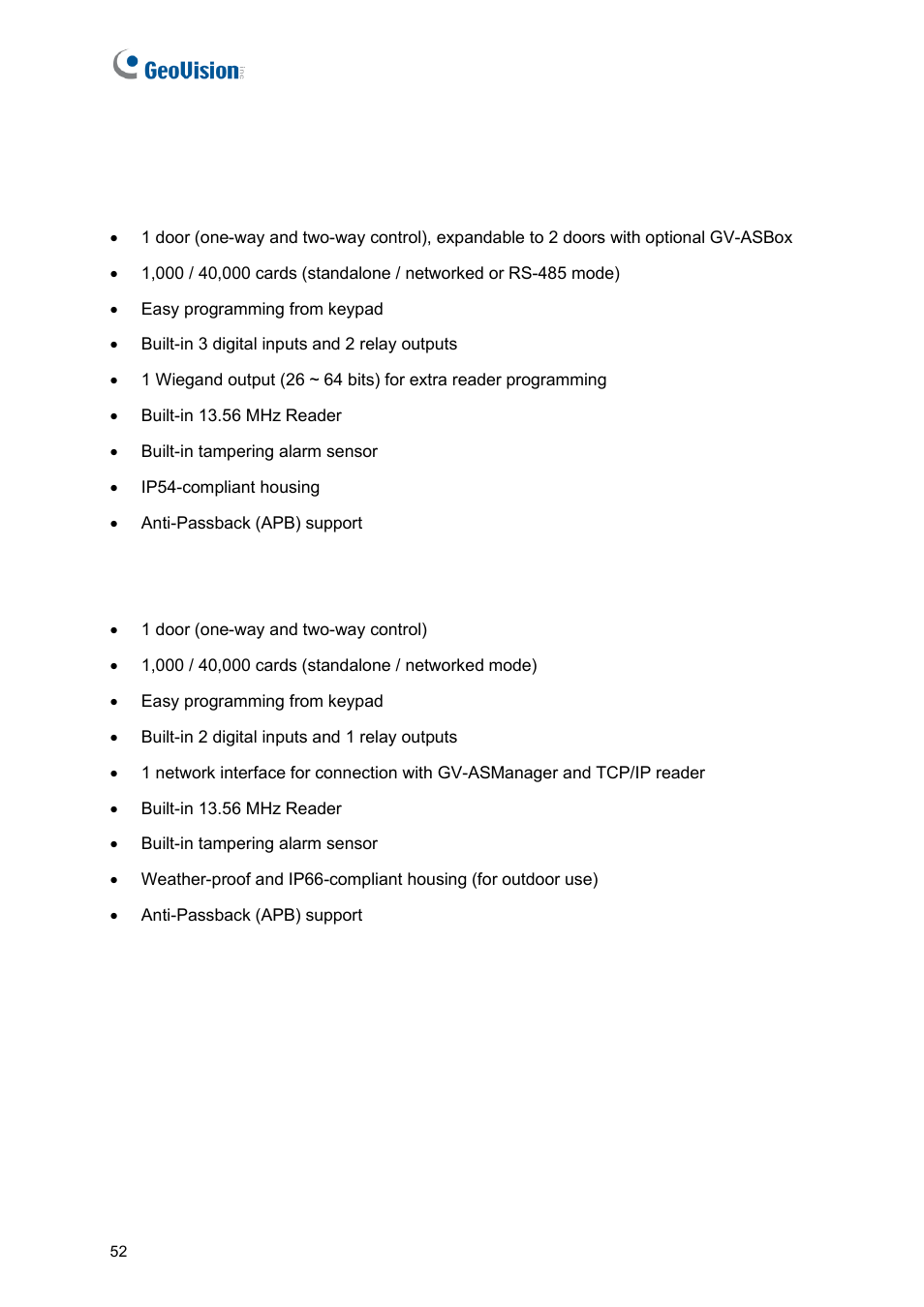 1 main features | GeoVision GV-AS2120 IP Control Panel User Manual | Page 54 / 230