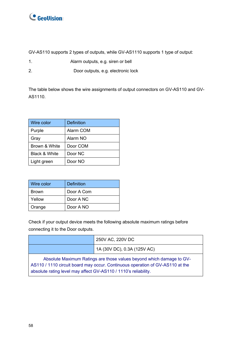 3 connecting output devices | GeoVision GV-AS2120 IP Control Panel User Manual | Page 60 / 230