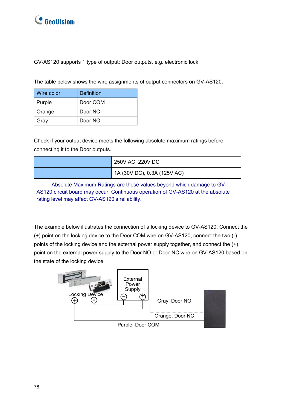 3 connecting output devices | GeoVision GV-AS2120 IP Control Panel User Manual | Page 80 / 230