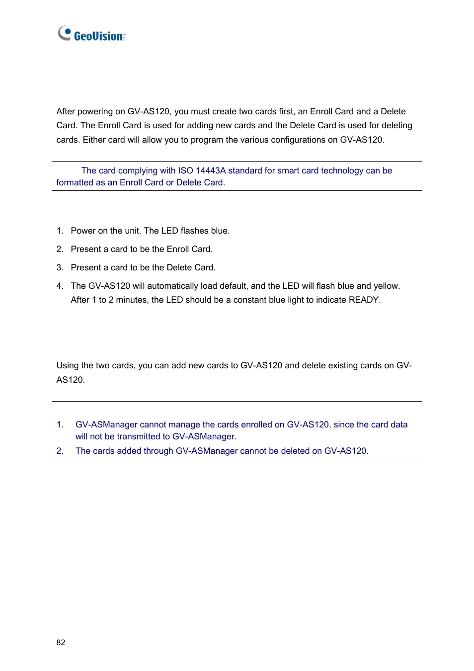 3 programming mode, 1 adding and deleting cards | GeoVision GV-AS2120 IP Control Panel User Manual | Page 84 / 230