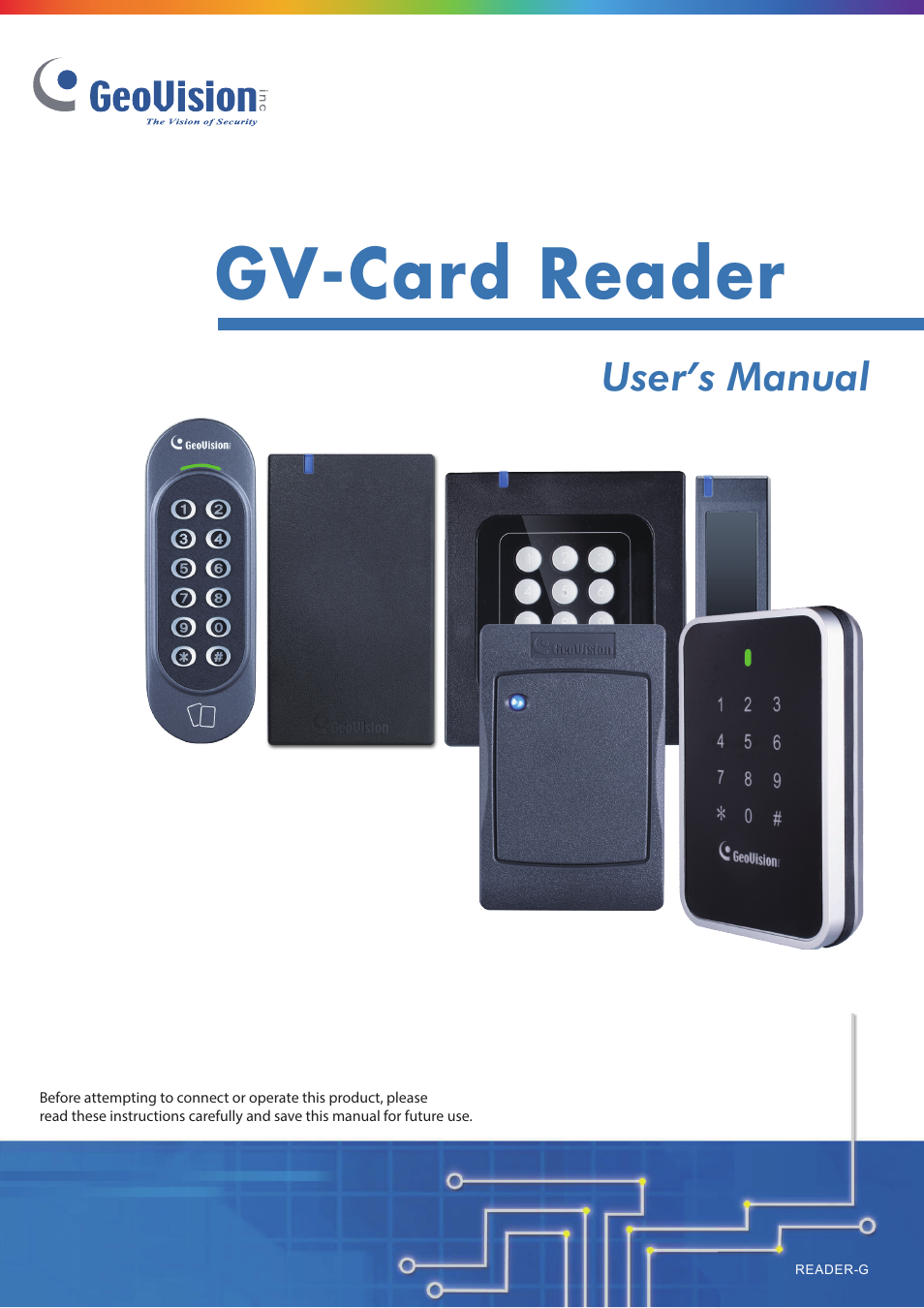 GeoVision GV-R1352 Card Reader (13.56 MHz) User Manual | 82 pages