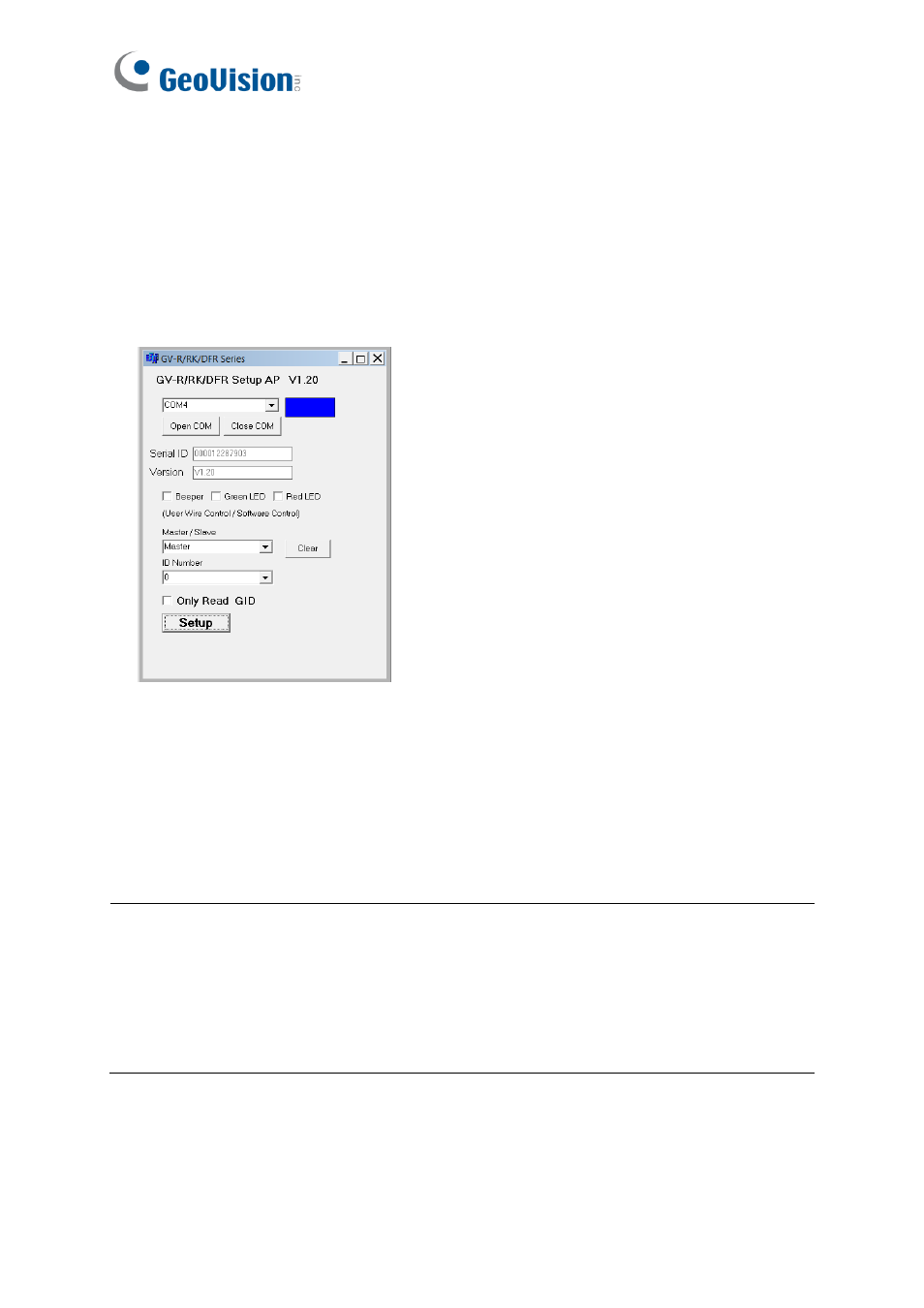 3 define the id of gv-sr1251 | GeoVision GV-R1352 Card Reader (13.56 MHz) User Manual | Page 13 / 82