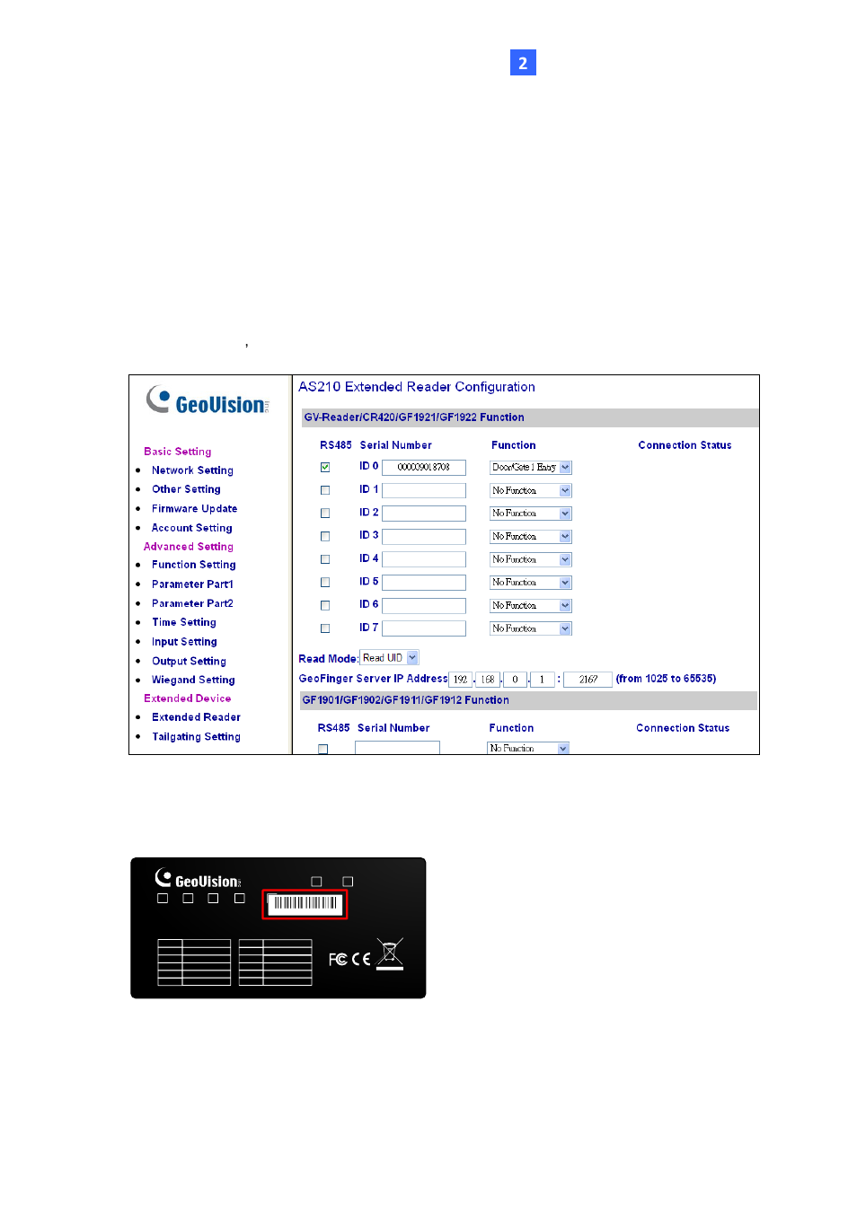 3 define readers on gv-as controller web interface | GeoVision GV-R1352 Card Reader (13.56 MHz) User Manual | Page 28 / 82