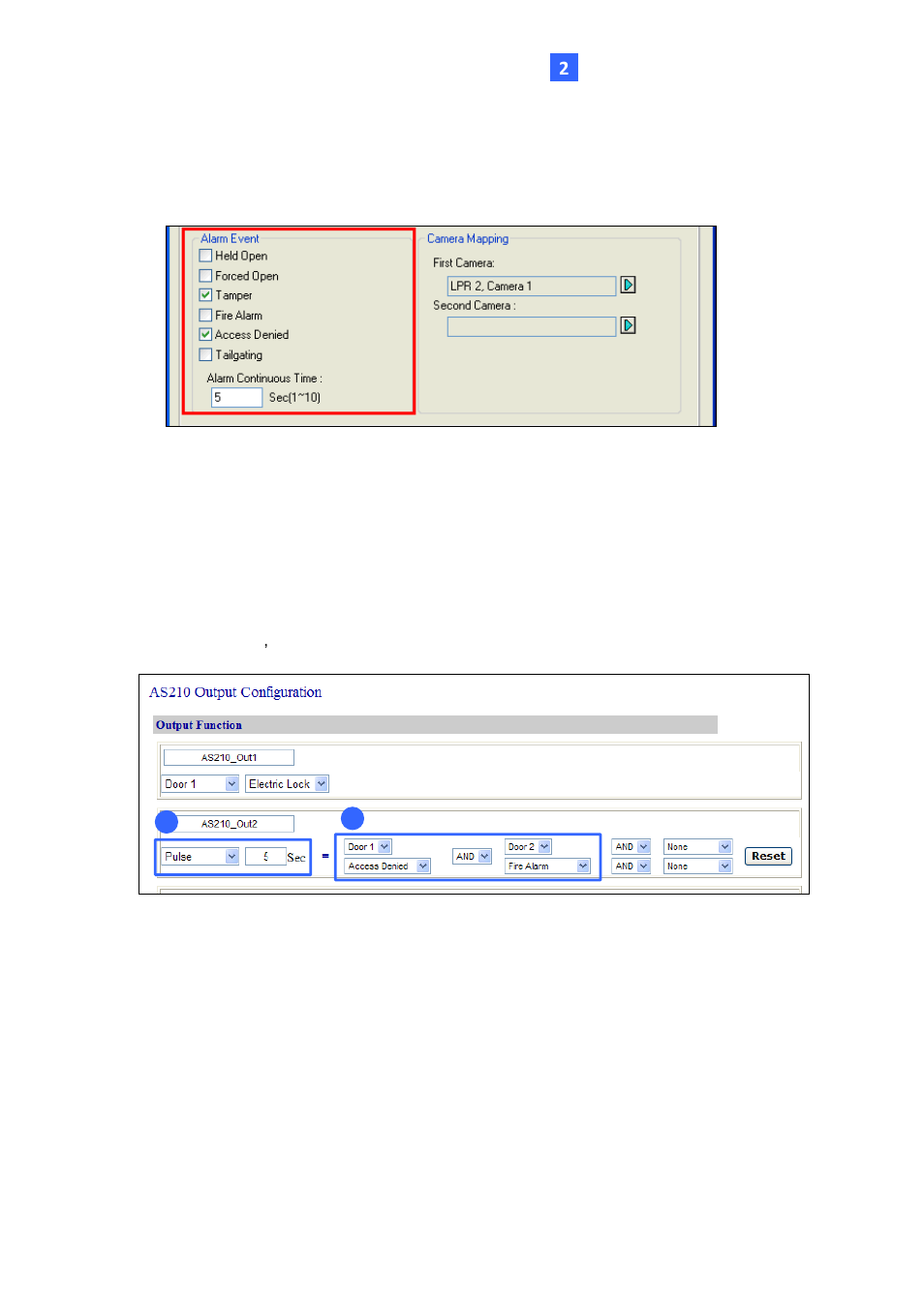 3 set the beeper and led for each door/gate | GeoVision GV-R1352 Card Reader (13.56 MHz) User Manual | Page 38 / 82