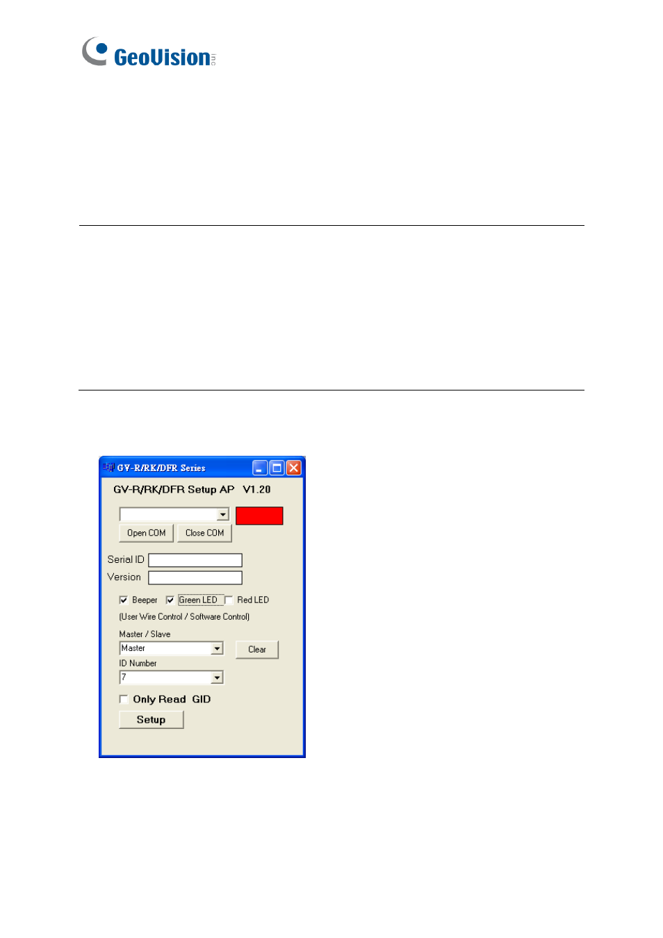 7 configure gid | GeoVision GV-R1352 Card Reader (13.56 MHz) User Manual | Page 39 / 82