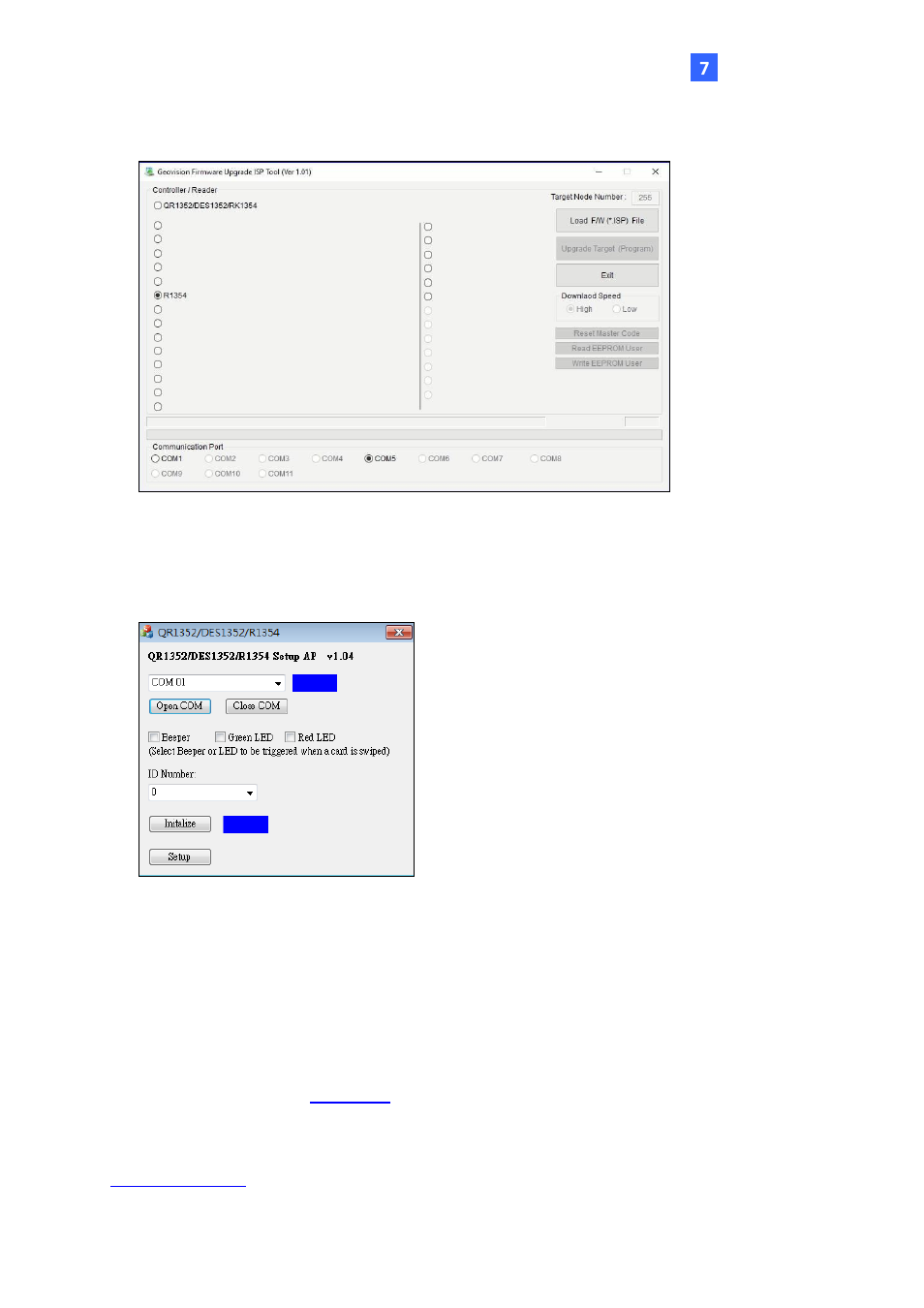 7 specifications | GeoVision GV-R1352 Card Reader (13.56 MHz) User Manual | Page 72 / 82