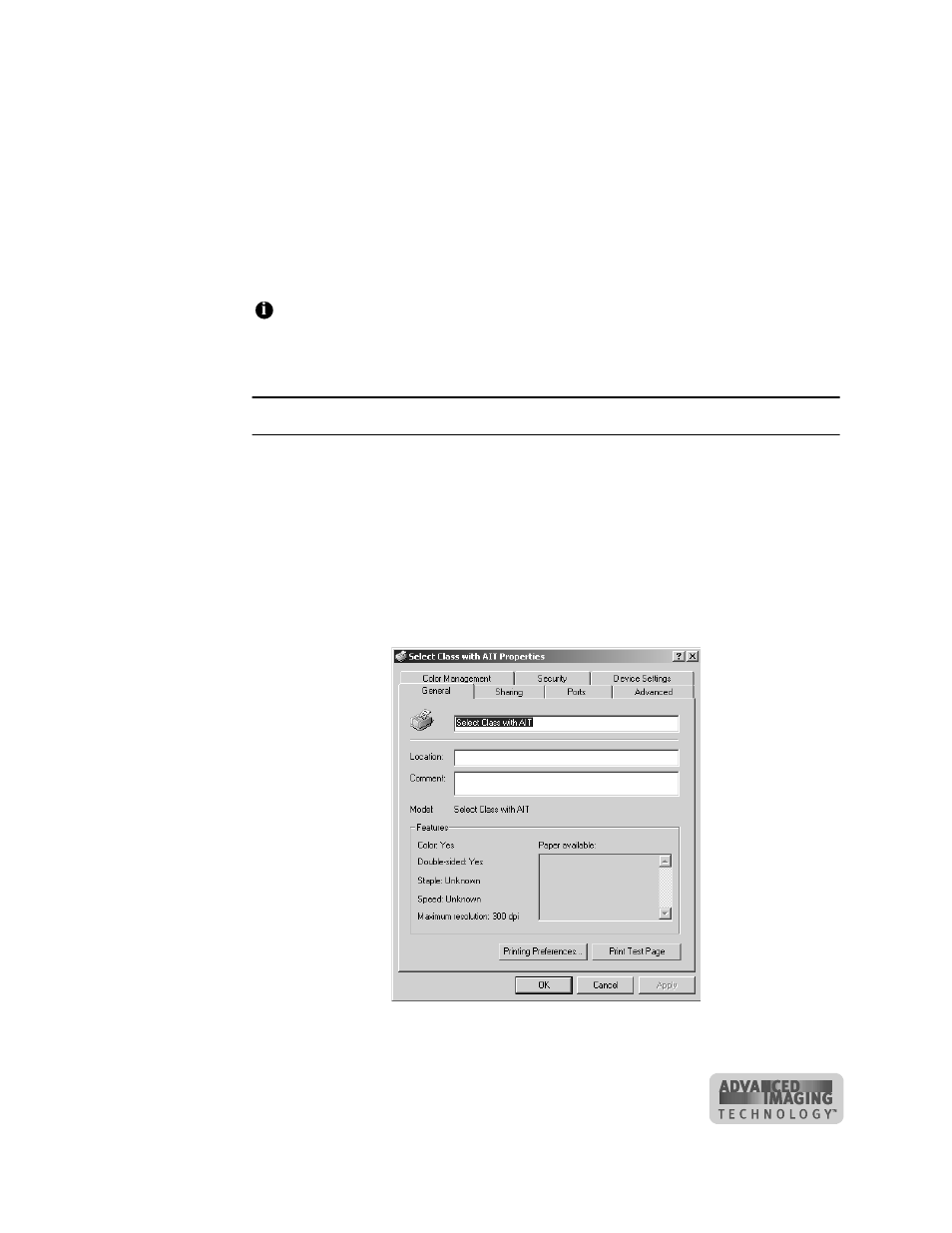 Use the properties dialog box | Datacard Group ImageCard SelectTM and UltraGrafix SelectTM Printers User Manual | Page 37 / 154