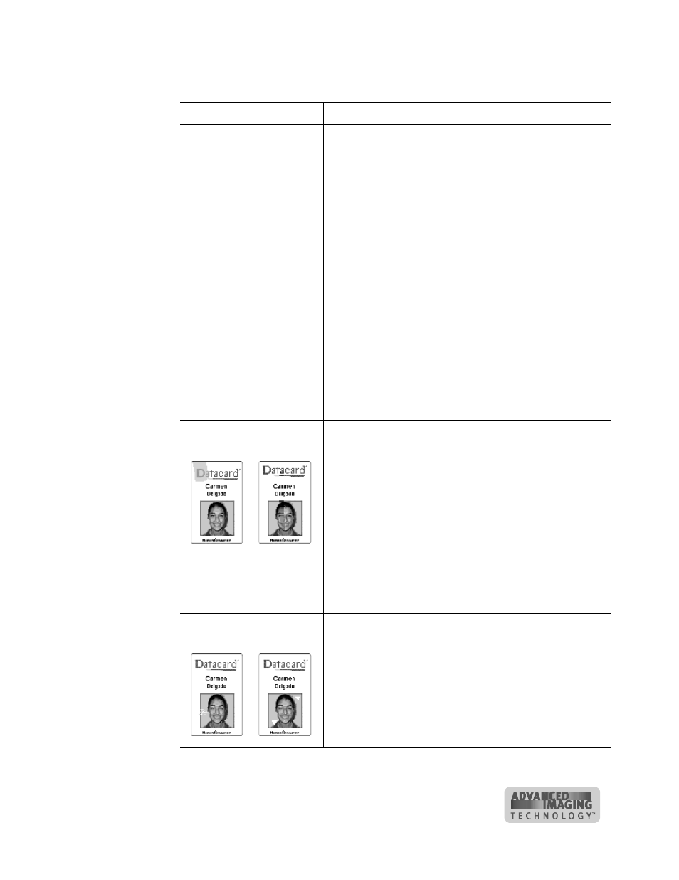 Table 5-1: print quality problems | Datacard Group ImageCard SelectTM and UltraGrafix SelectTM Printers User Manual | Page 69 / 154