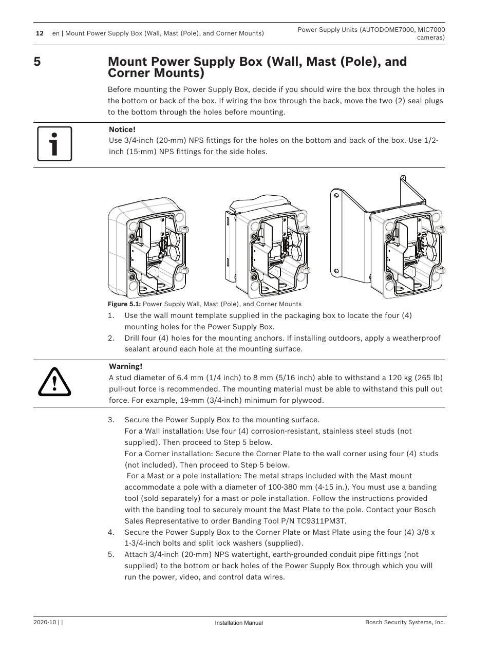 Bosch VG4-A-PSU1 Power Supply Unit for CCTV Cameras User Manual | Page 12 / 36