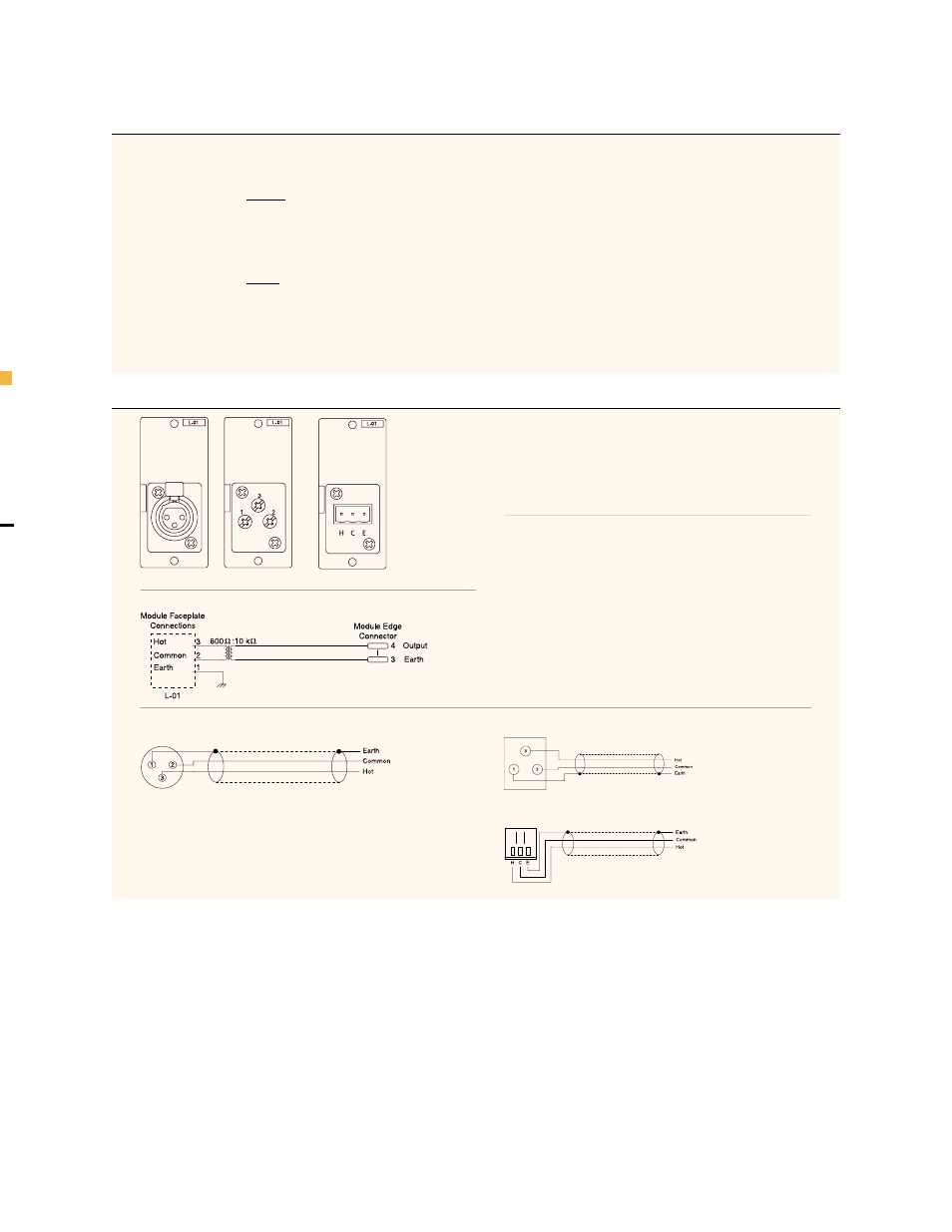 Impedance matching, L-01 series line matching input | TOA Electronics U-13R - Unbalanced Line Input Module with High/Low Cut Filters and Mute-Receive for 900 Series (Dual RCA) User Manual | Page 15 / 36