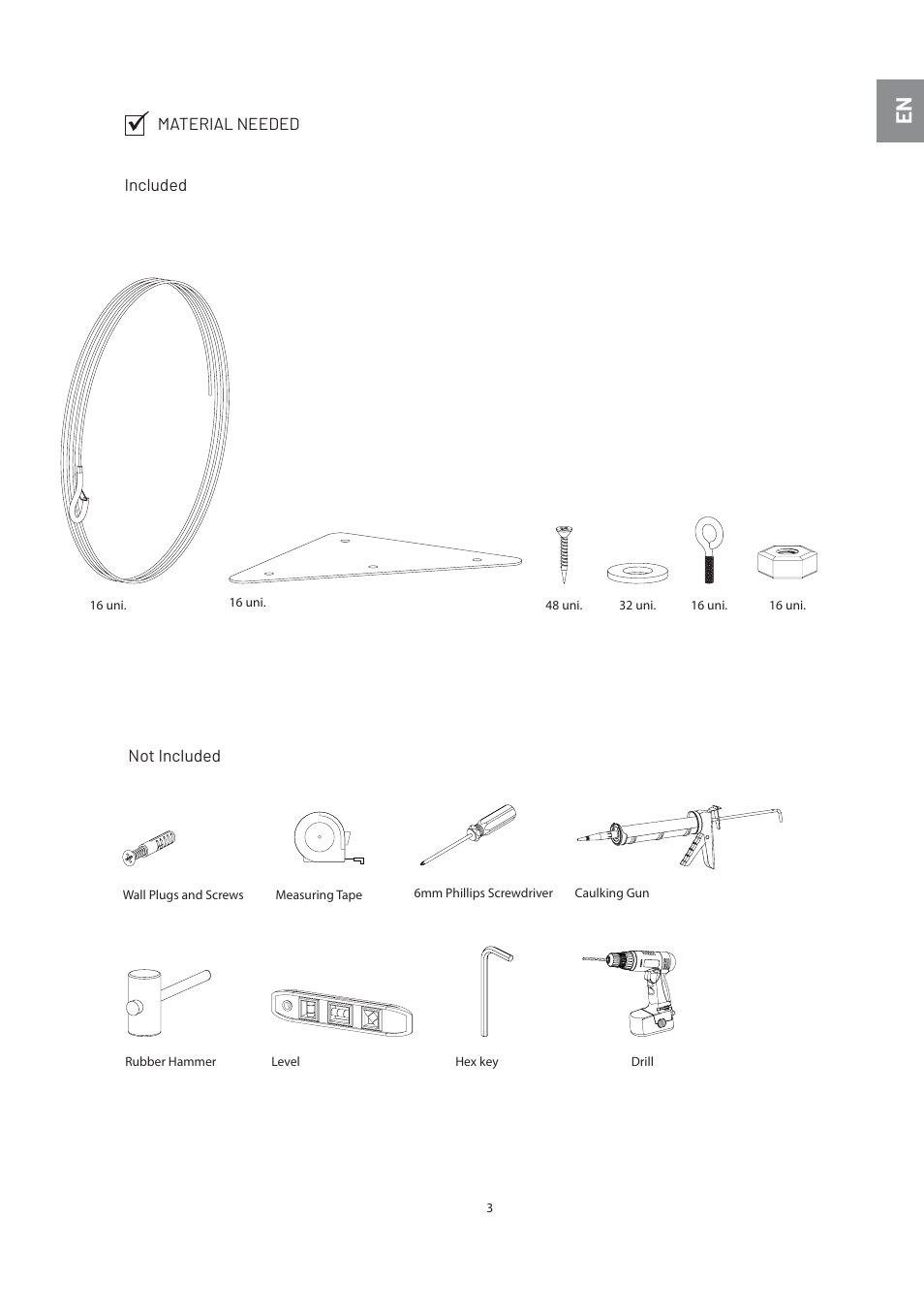Vicoustic VicSpacer Suspension Kit (16-Pack) User Manual | Page 3 / 8