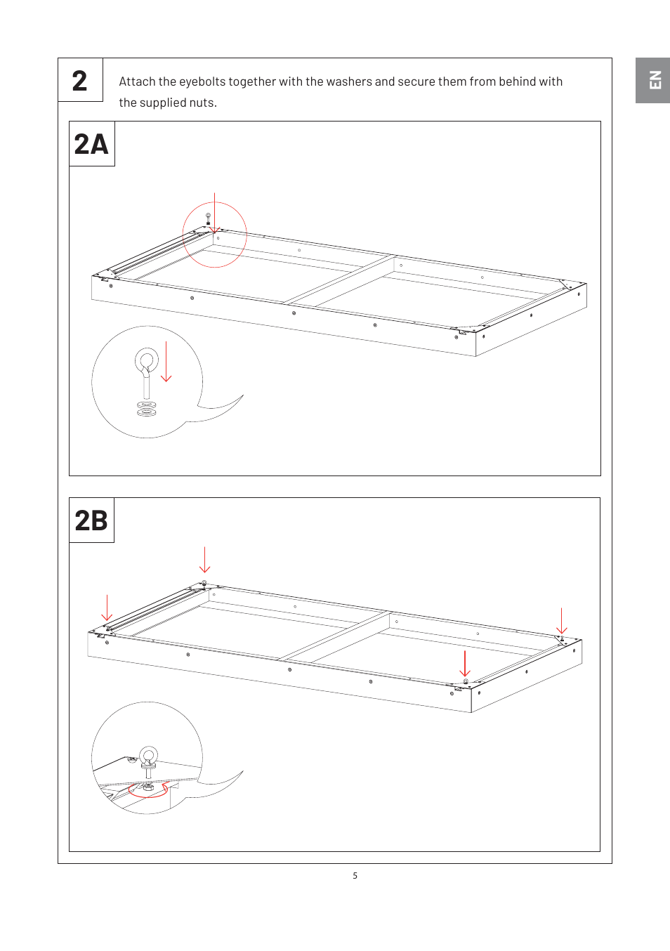 2b 2a | Vicoustic VicSpacer Suspension Kit (16-Pack) User Manual | Page 5 / 8
