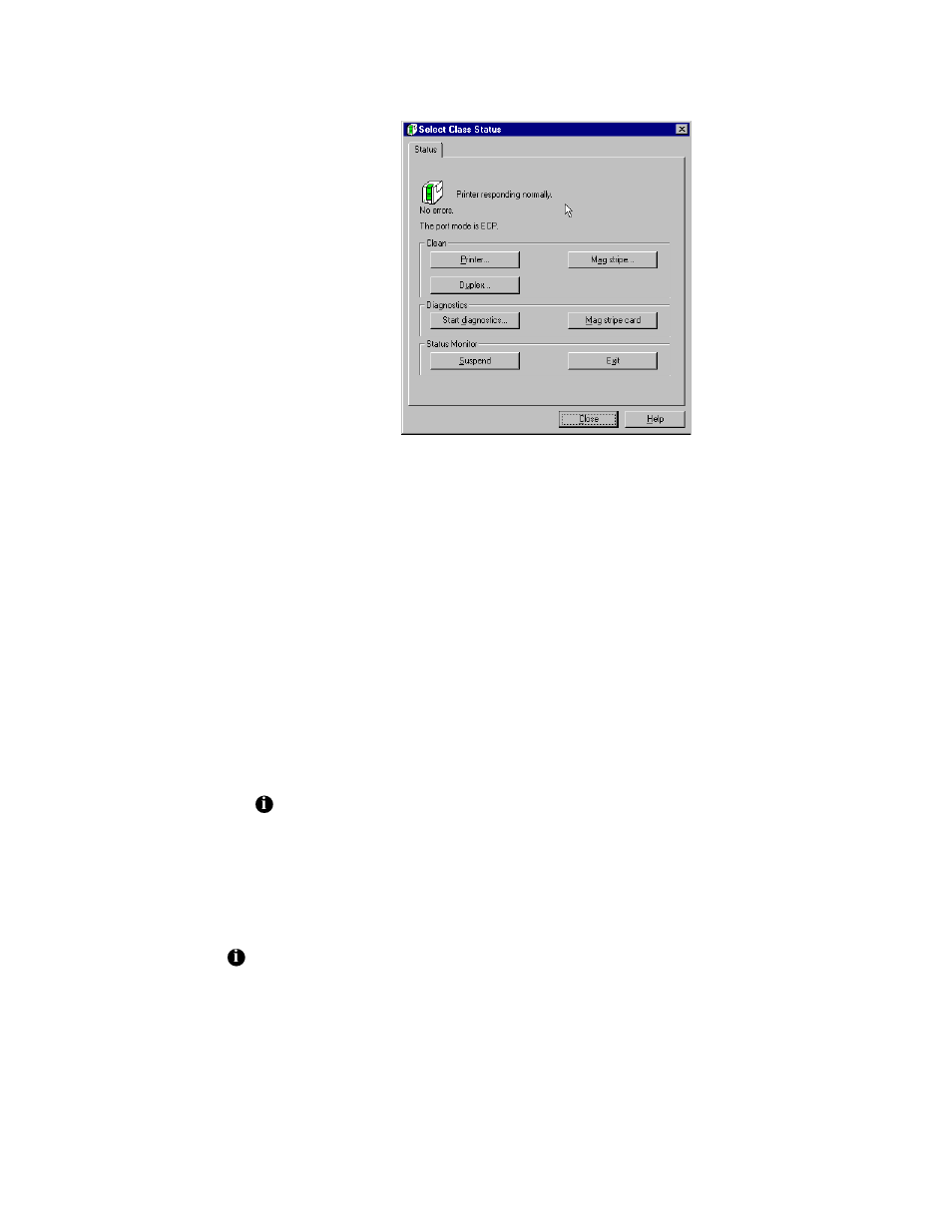 Viewing status monitor information, Viewing status monitor information -7 | Datacard Group SP Series User Manual | Page 39 / 110