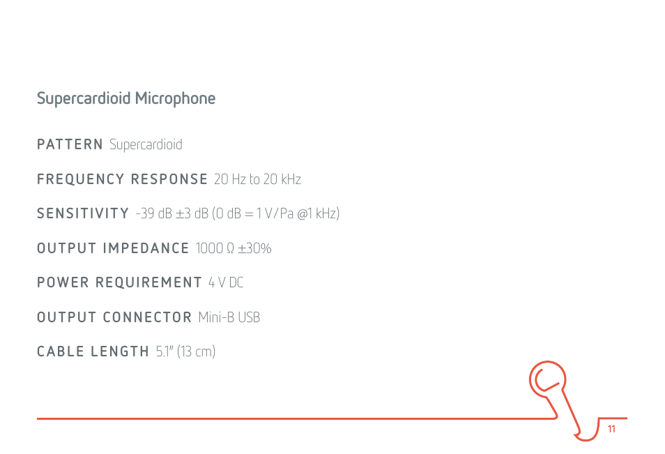 Supercardioid microphone | Polsen GPMK-22 Production Microphone Kit User Manual | Page 11 / 12