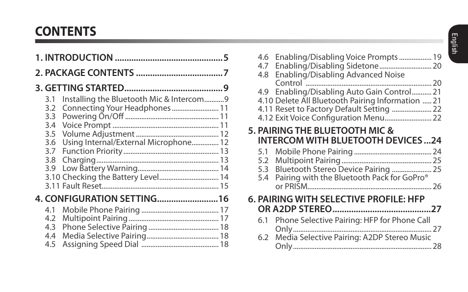 SENA Bluetooth Mic Supplies Kit User Manual | Page 3 / 68