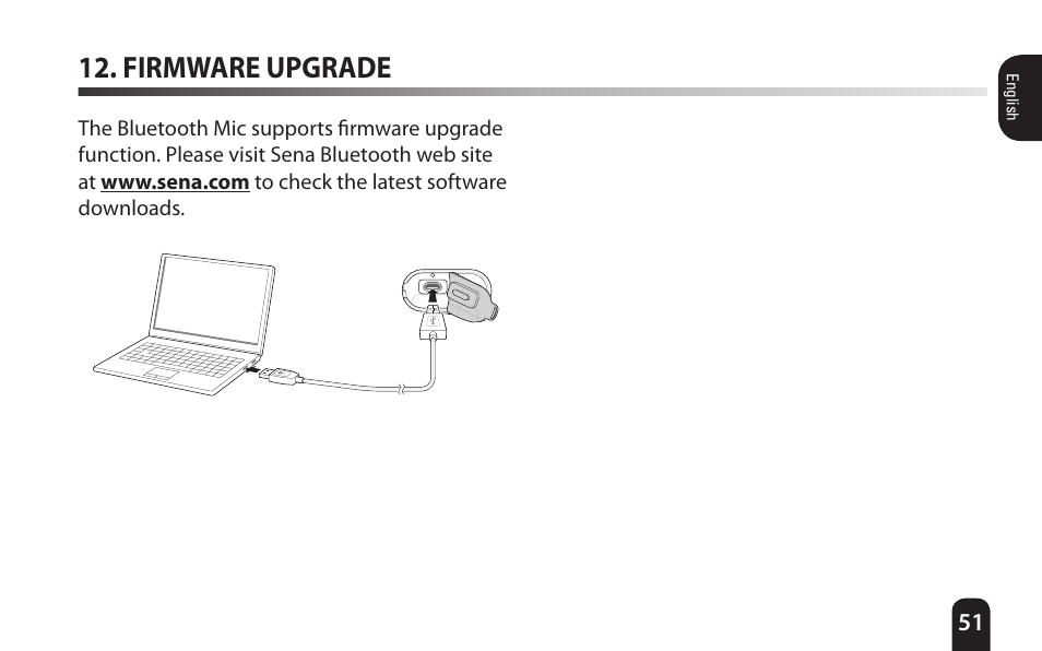 Firmware upgrade | SENA Bluetooth Mic Supplies Kit User Manual | Page 51 / 68