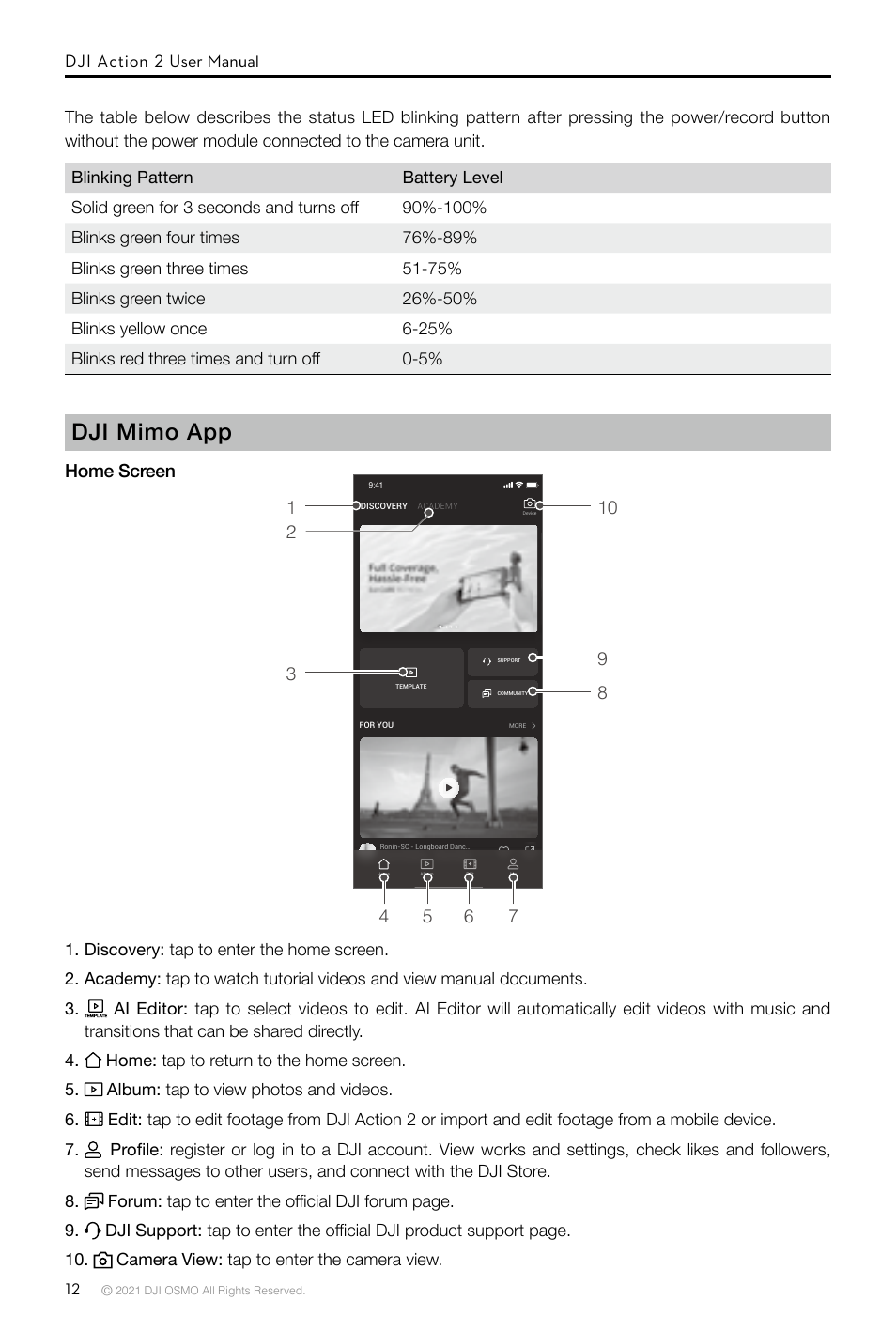 Not final, Dji mimo app | DJI Action 2 Front Touchscreen Module User Manual | Page 15 / 23