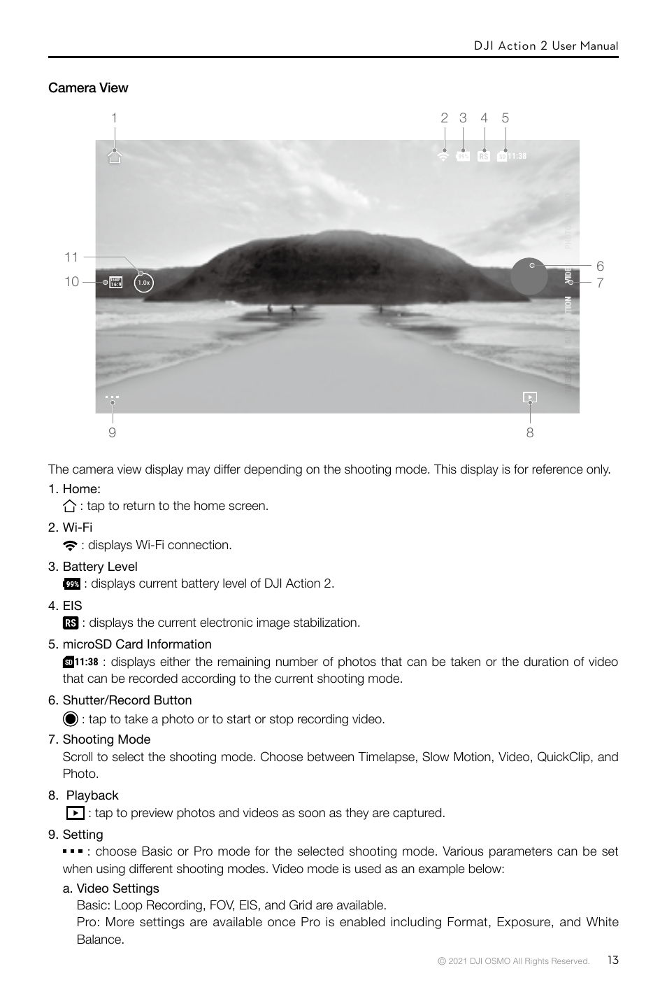 DJI Action 2 Front Touchscreen Module User Manual | Page 16 / 23