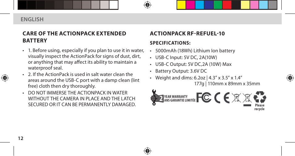 DigiPower Re-Fuel ActionPack Battery for HERO11/10/9 Black Editions User Manual | Page 13 / 45