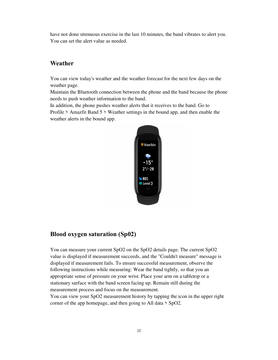 Amazfit Band 5 Health & Fitness Tracker with Alexa (Olive) User Manual | Page 10 / 25