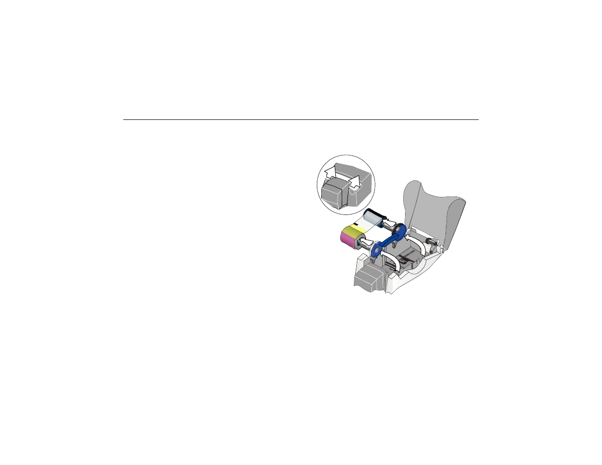 Loading print ribbon | Datacard Group CP60 User Manual | Page 12 / 134