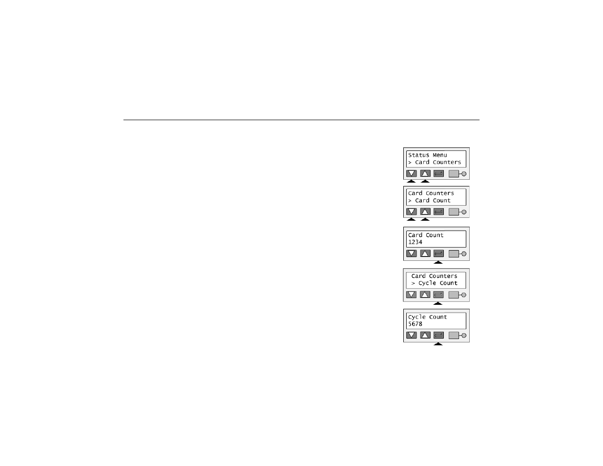 View card counts | Datacard Group CP60 User Manual | Page 54 / 134