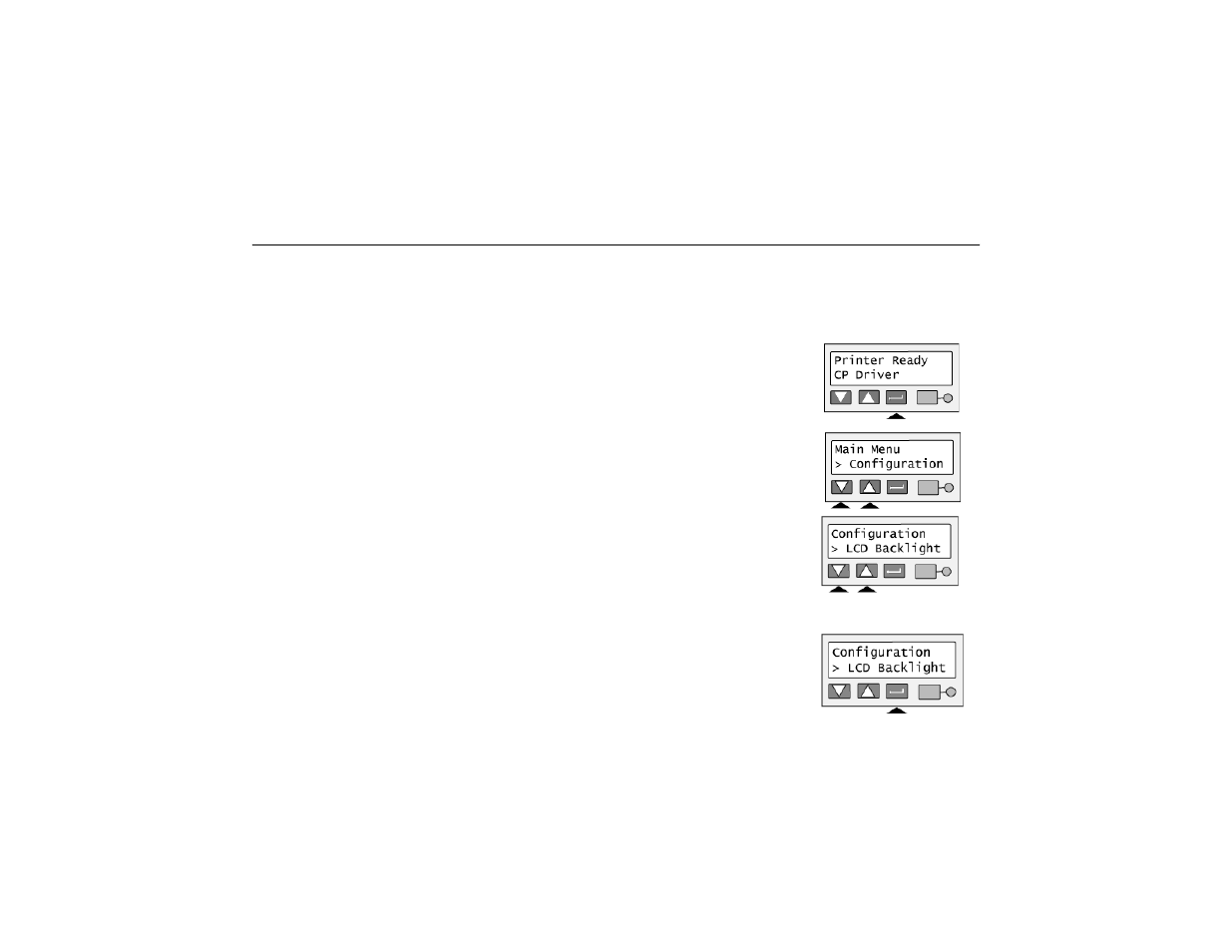 Change settings, Set lcd backlighting | Datacard Group CP60 User Manual | Page 58 / 134