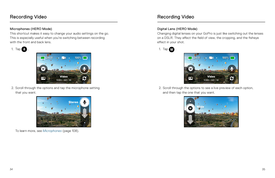 Recording video | GoPro MAX 360 Action Camera User Manual | Page 18 / 56