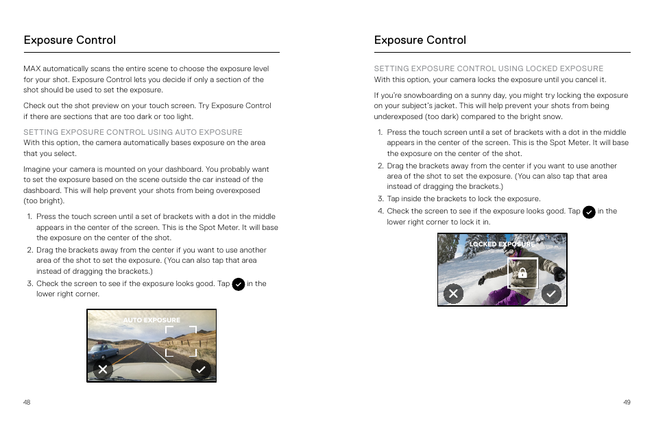 Exposure control | GoPro MAX 360 Action Camera User Manual | Page 25 / 56