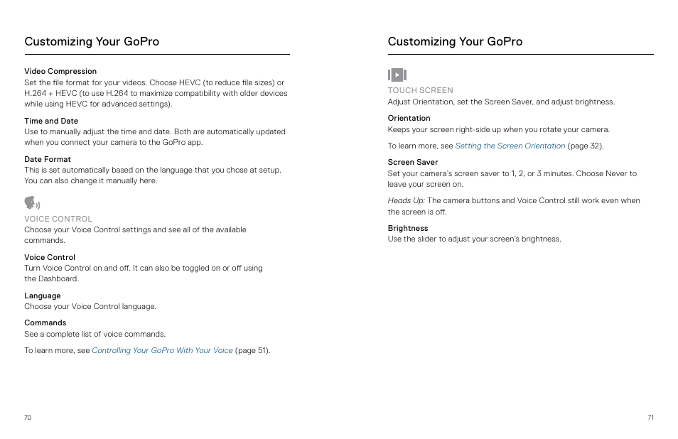 Customizing your gopro | GoPro MAX 360 Action Camera User Manual | Page 36 / 56