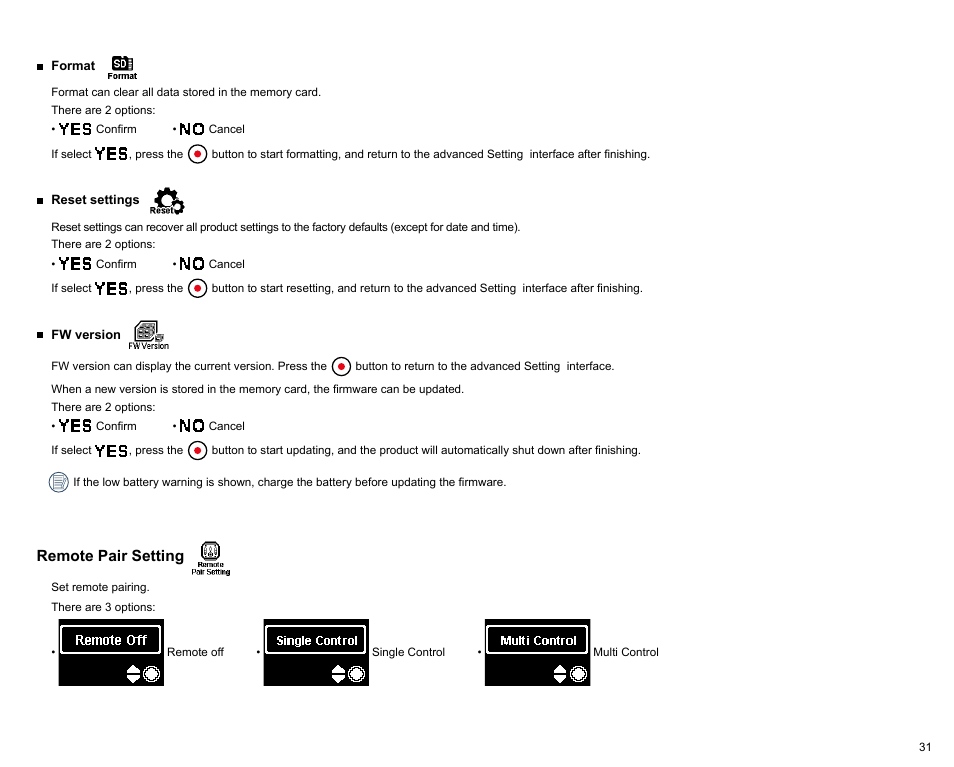 Remote pair setting | Kodak PIXPRO SP360 4K Action Camera Dual Pro Pack User Manual | Page 32 / 71