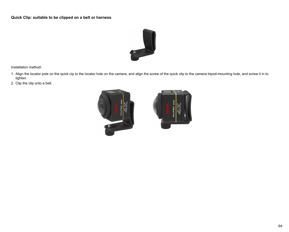 Kodak PIXPRO SP360 4K Action Camera Dual Pro Pack User Manual | Page 65 / 71