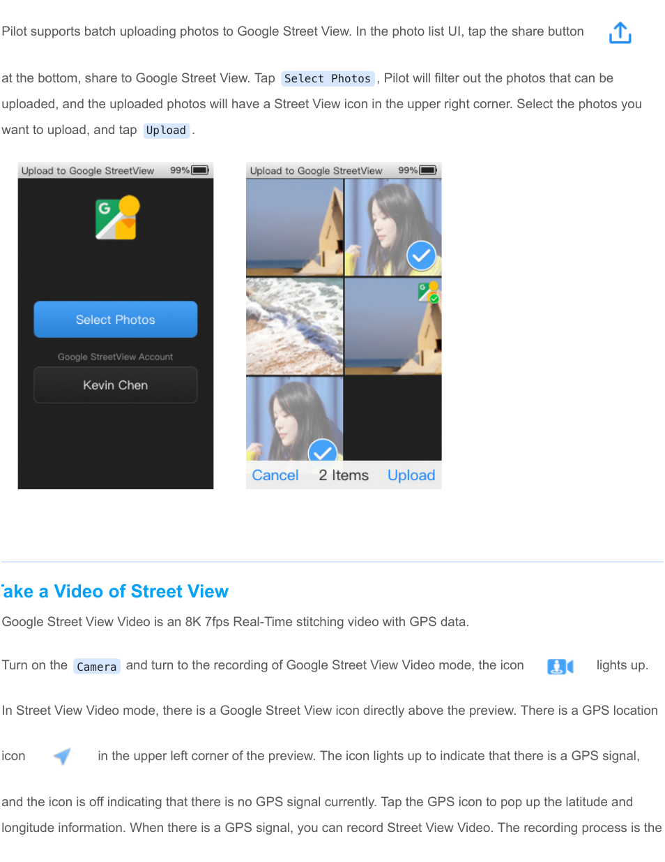 Take a video of street view | Labpano Pilot Era 8K 360 Camera User Manual | Page 27 / 47