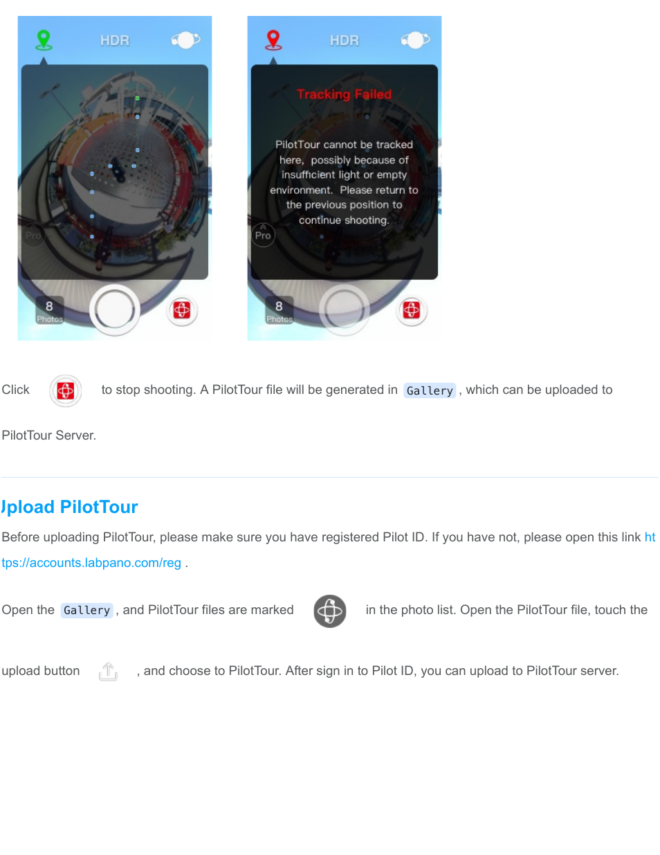 Upload pilottour | Labpano Pilot Era 8K 360 Camera User Manual | Page 33 / 47