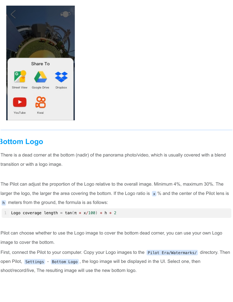 Bottom logo | Labpano Pilot Era 8K 360 Camera User Manual | Page 37 / 47