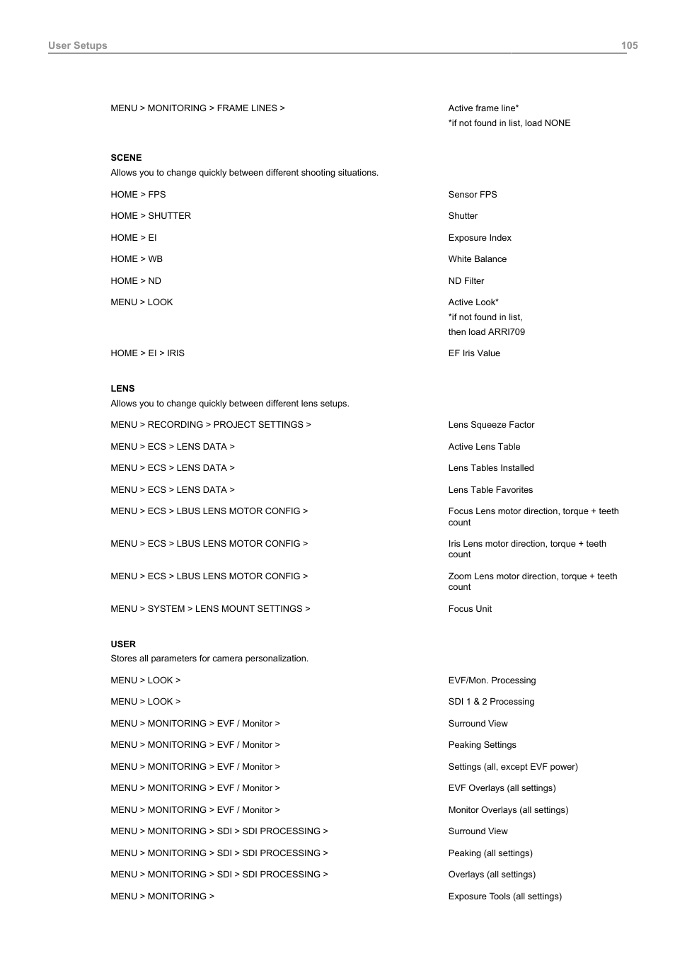 ARRI ALEXA Mini LF Ready to Shoot V-Mount Set (LPL) User Manual | Page 105 / 136