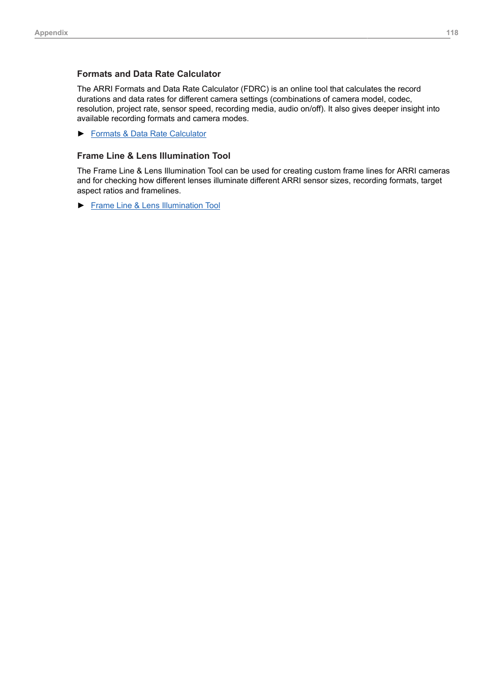 ARRI ALEXA 35 Body & PL Mount Set (LBUS) User Manual | Page 118 / 122